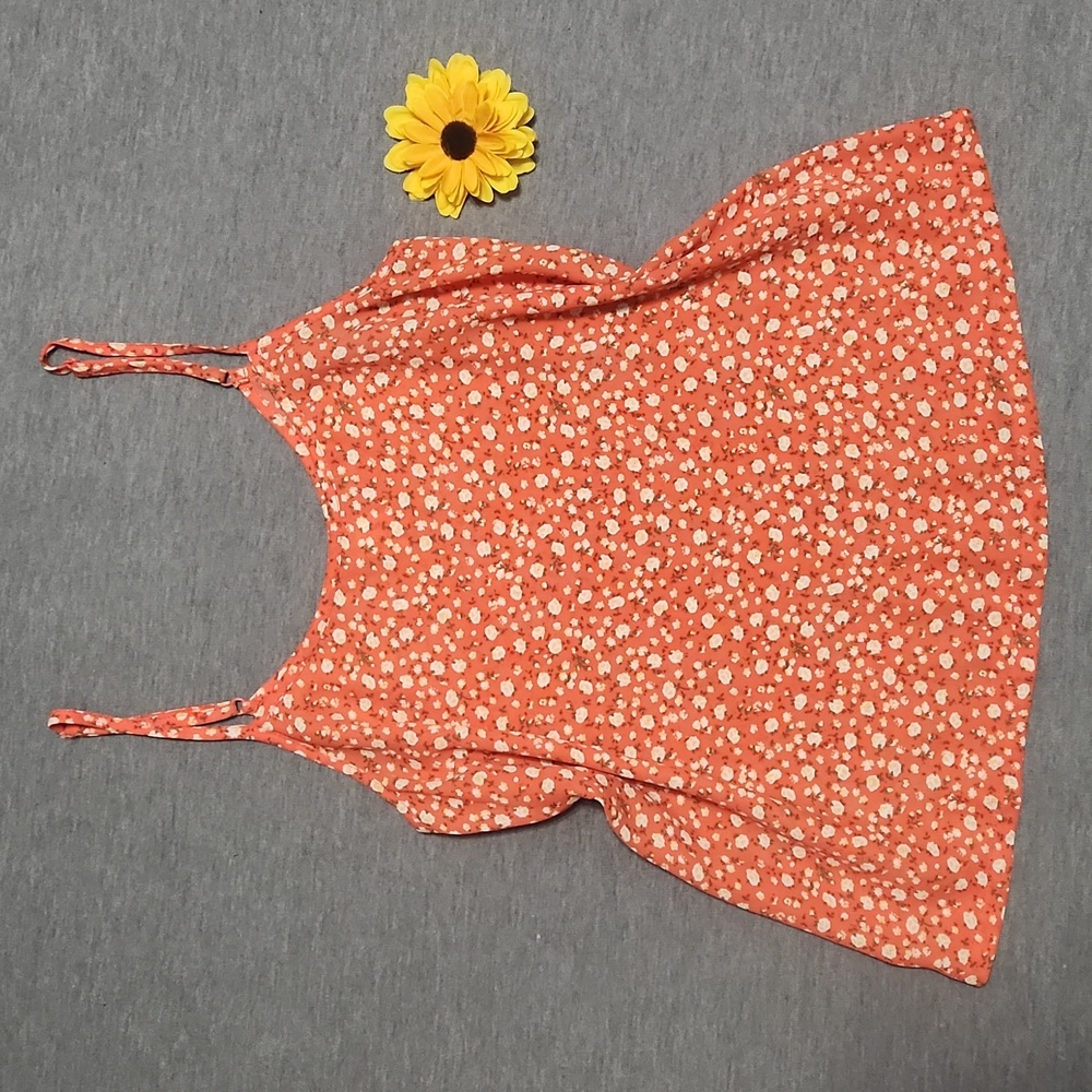 L.A. Hearts Ditsy Floral Spaghetti Strap Summer Tank Top Blouse Shirt